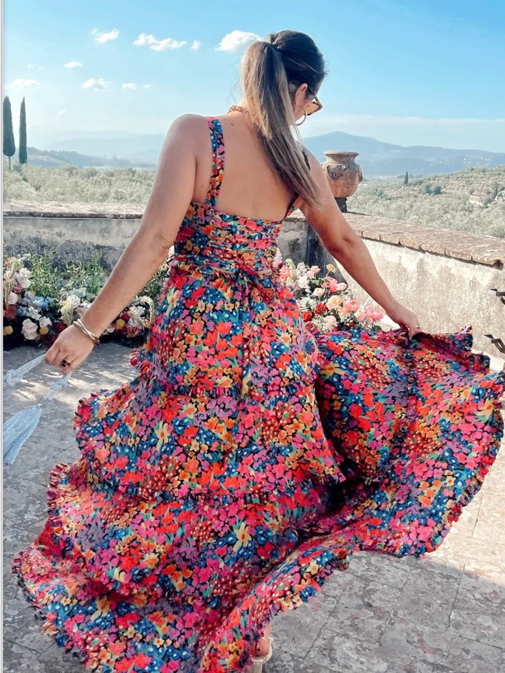 Show Me Your MuMu Lady Corset Dress in color garden glow luxe - Picture 6 of 14